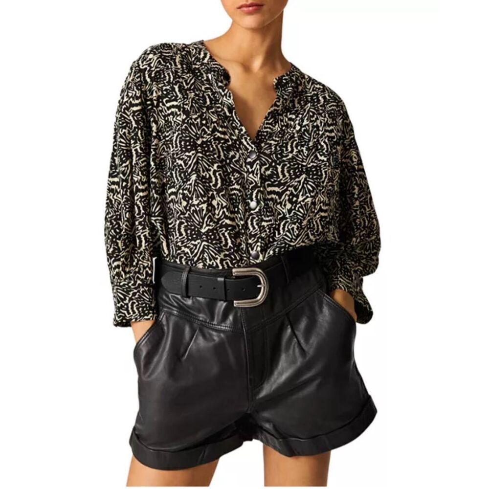 ba&sh Lio Pintucked Shirt Size 1